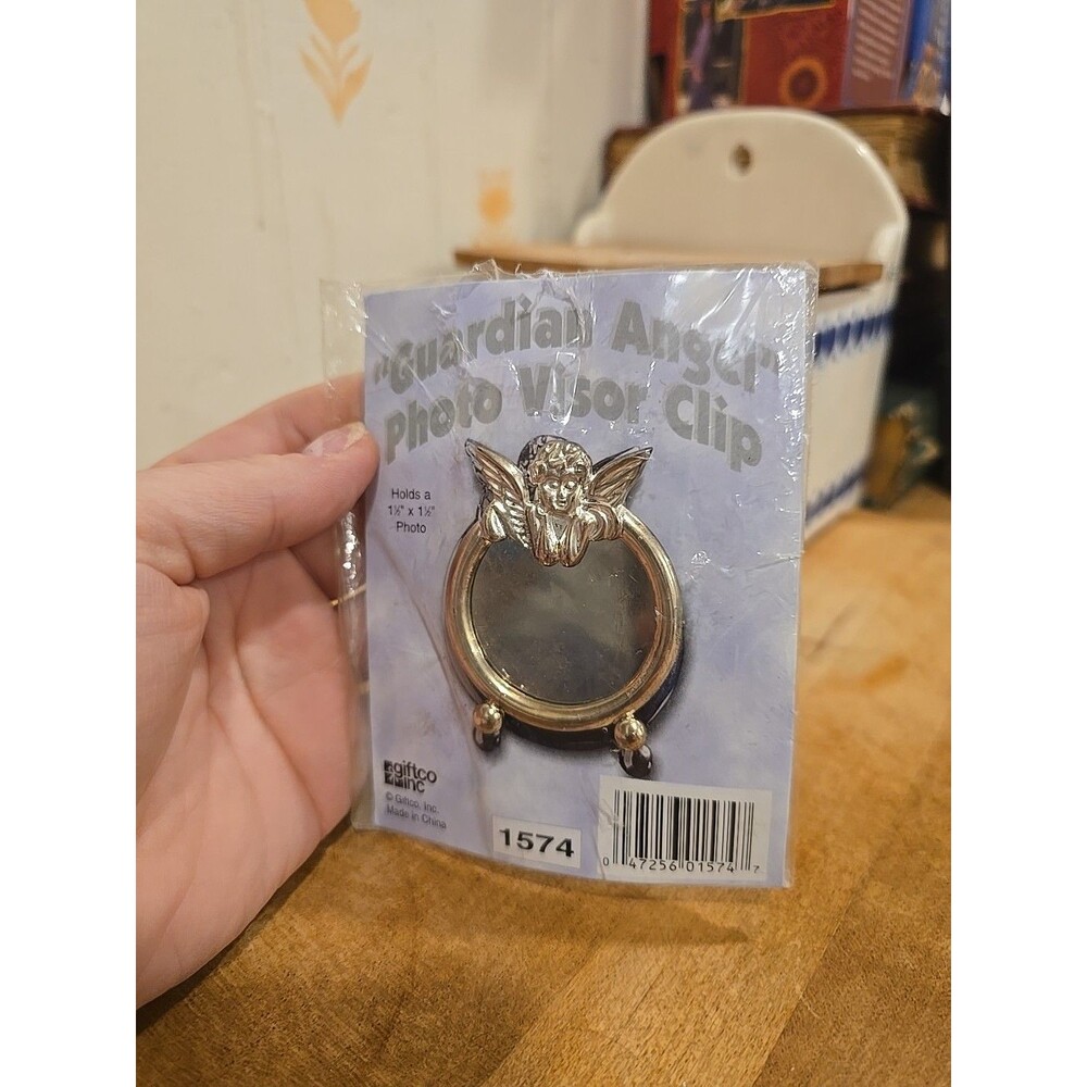 And Guardian Angel Photo Visor Clip For 1.5 Inch Photo Memorial Love Reminder